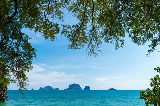 Famous Phranang cave at Raylay Railay Beach Krabi Thailand