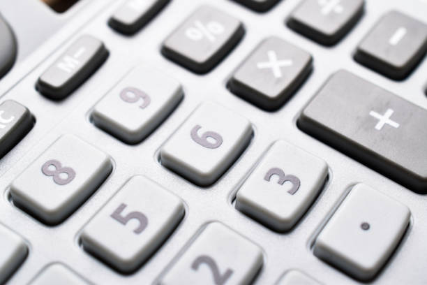 istock Closeup of calculator button 1740100365
