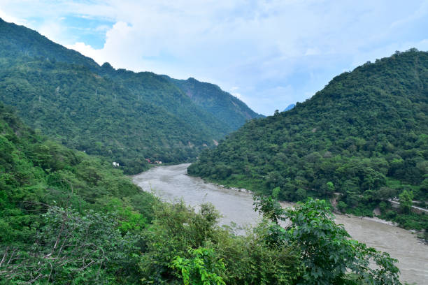 istock River and mountain view at rainy weather 1740100386