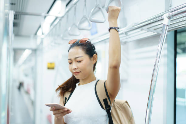 istock Asian women passengers travel by train. 1740102526