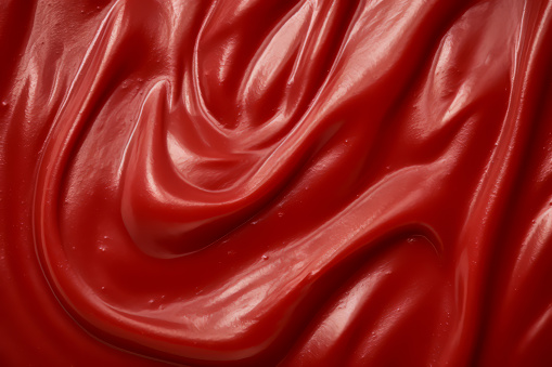 A close up picture of the Ketchup sauce to show it's texture.
