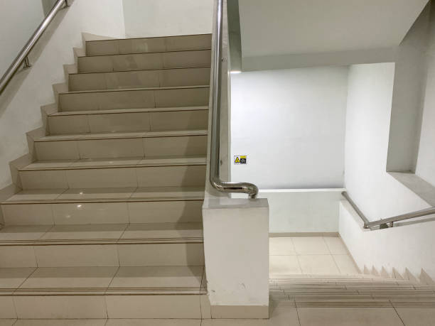 istock staircase of emergency exit in hospital building 1740133157