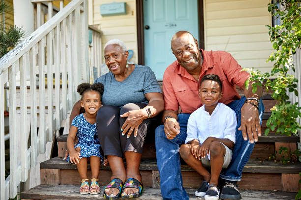 istock Loving grandparents spending the day with young siblings 1740175672