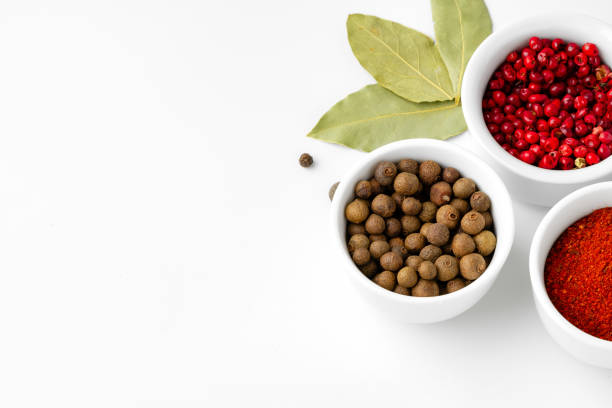 istock Various spices in a bowls on white background 1740181338