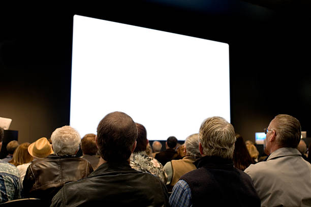 Seminar Audience at a seminar projection screen stock pictures, royalty-free photos & images