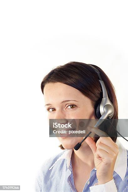 Junge Frau Mit Headset Customer Service Stockfoto und mehr Bilder von 20-24 Jahre - 20-24 Jahre, Am Telefon, Attraktive Frau