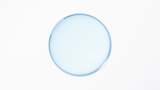 3D Illustration.Transparent light blue sphere on a white background.
