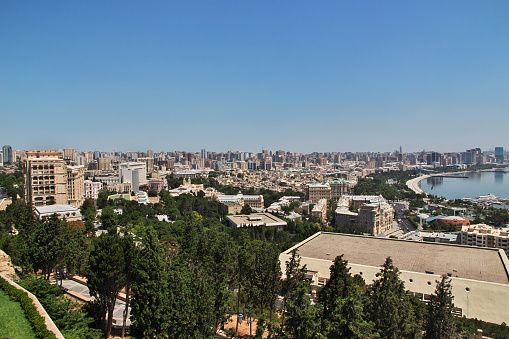 The view on the old city of Baku, Azerbaijan