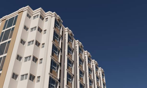 istock View of modern hotel building over blue sky scene 1740238068