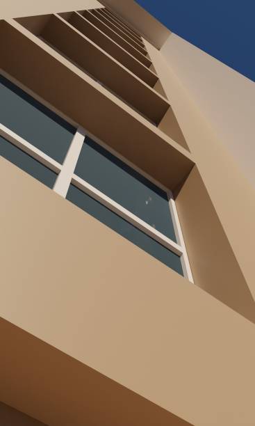 istock View of window hotel render over blue sky scene 1740248261