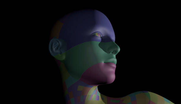istock Colorful Faced Woman Profile 1740261967