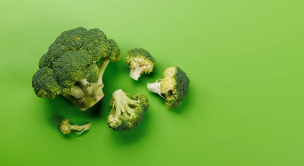 istock Fresh broccoli head with vibrant green color 1740280532