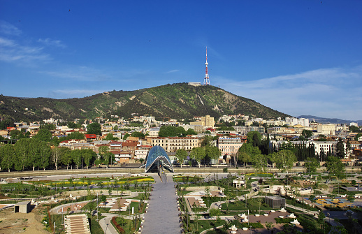 The new bridge in Tbilisi, Georgia
