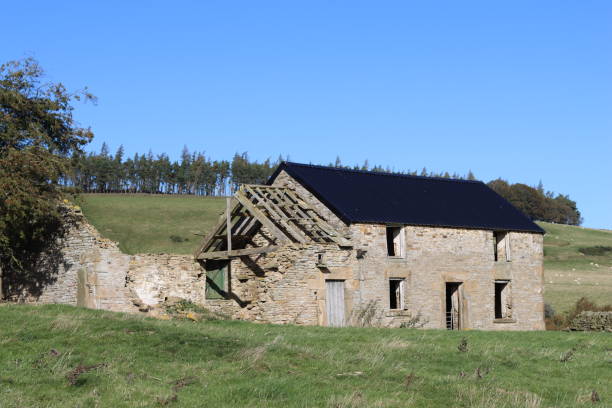 istock Abandoned farmhouse in remote countryside 1740325406