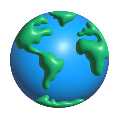 3D Realistic Planet Earth Icon
