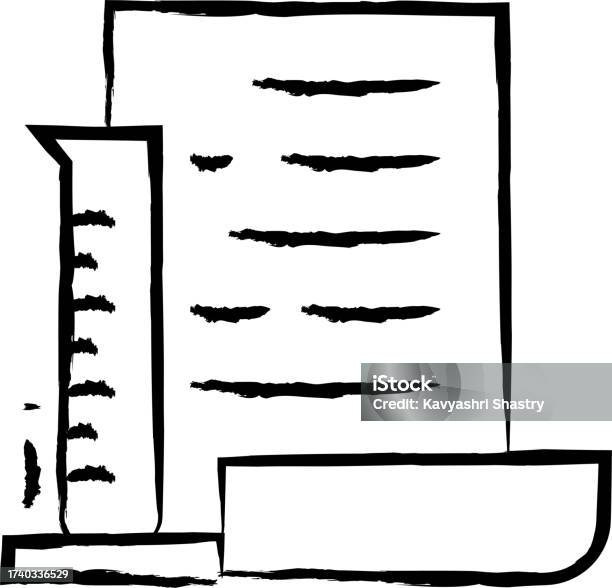 Lab Testing Note Hand Drawn Vector Illustration Stock Illustration ...