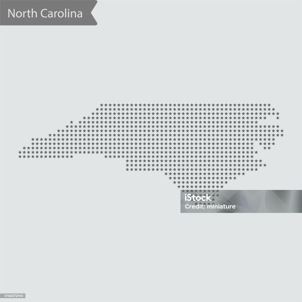 Abstract Nc State North Carolina Map Stock Illustration - Download Image Now - North ...