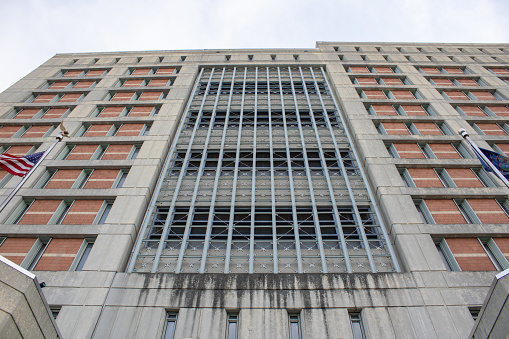 brooklyn jail mdc prison jail, federal bureau, taken in september 7 nyc usa 2023 summer in brooklyn.