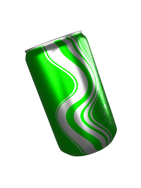 istock Green soda aluminum bottle can 1740448647