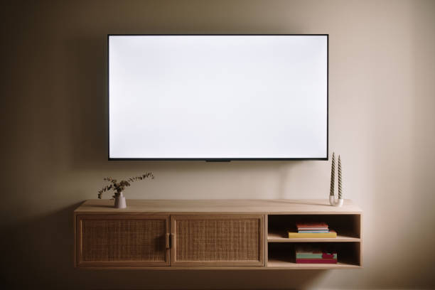 istock Living room with TV 1740460094