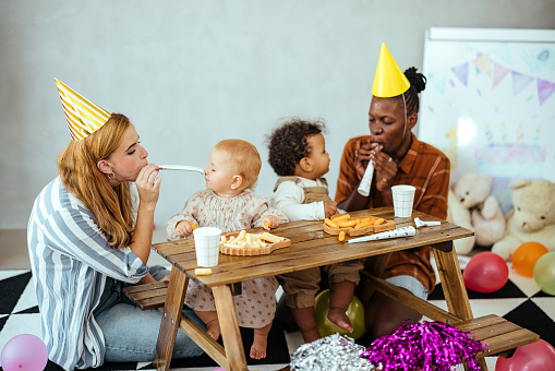 Mothers celebrate their babies' birthdays at home