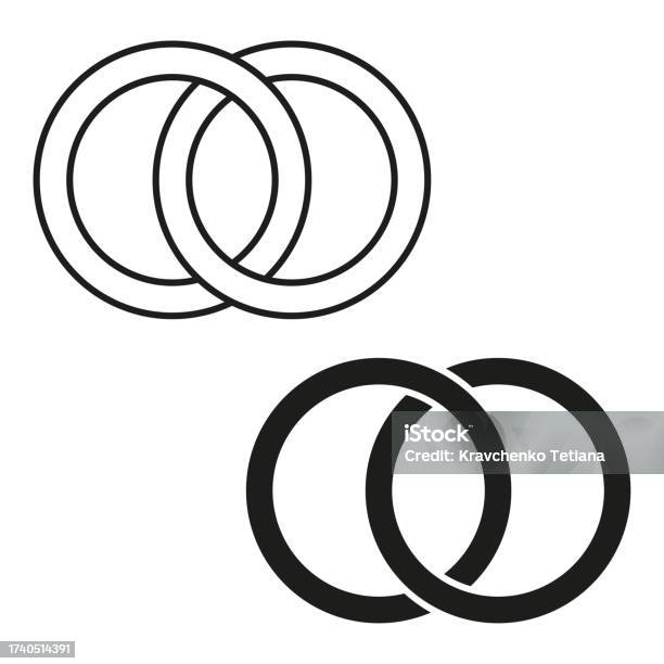 Interlocking Nd Vector Interlocking Circles Vector Illustration Eps 10 Stock Illustration ...