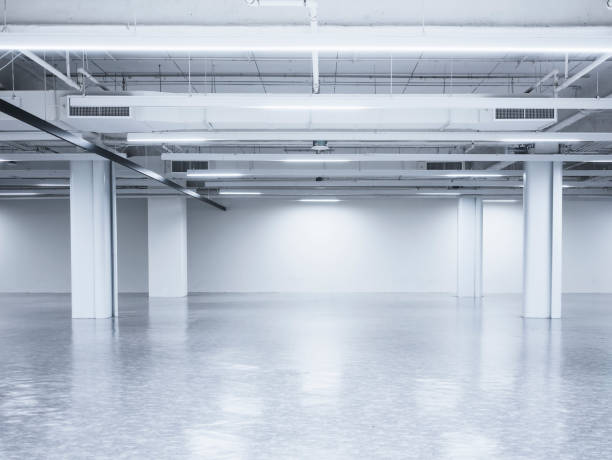istock Interior space indoor building Industrial warehouse 1740524356