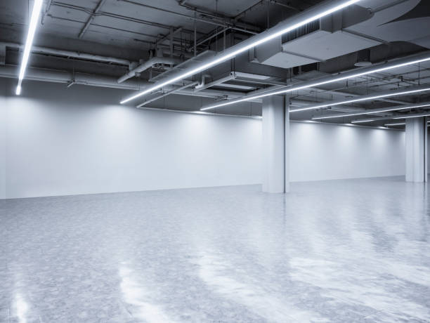 istock Interior space indoor building Industrial warehouse 1740524877