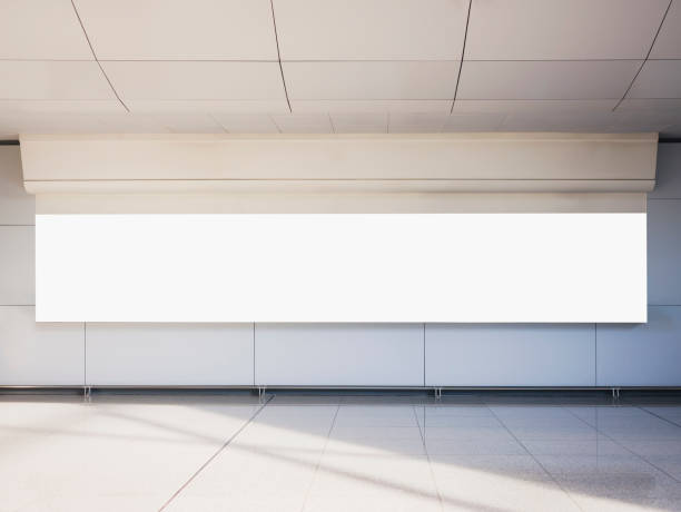 istock Blank Banner screen on wall indoor Public Building 1740528743