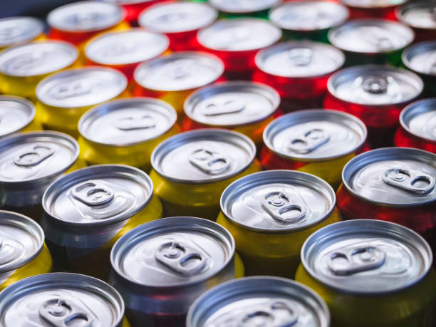 istock Can drinks Cold Beverage storage in supermarket fridge 1740532046