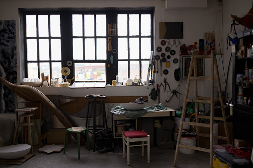Art studio without people.