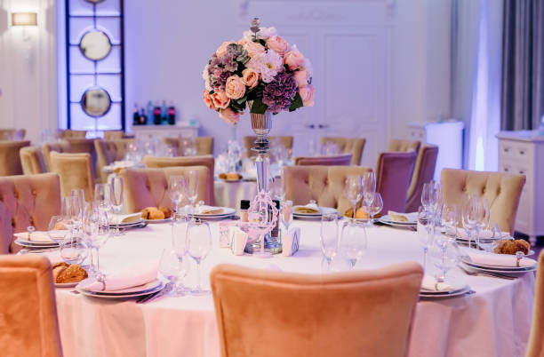 istock The festive table decorated with flower 1740539107