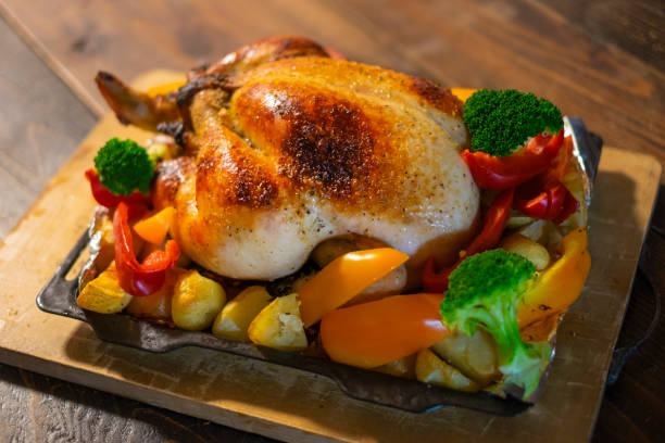 Homemade roast chicken.
