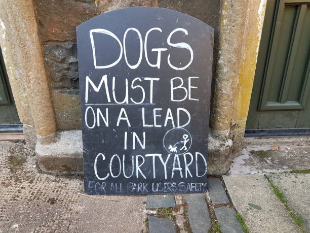Dogs must be kept on a lead information sign at a park