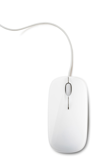 Mouse on white.