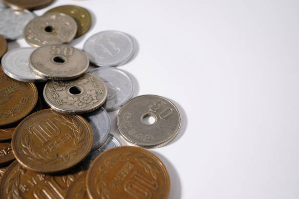 lots of japanese coins
