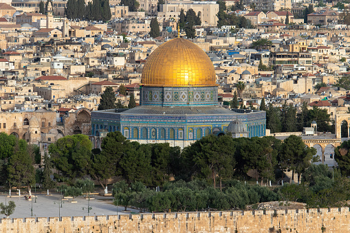 Dome of the Rock in Old Town - Jerusalem, Israel. 23 April 2022