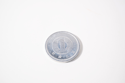 One yen coin image material