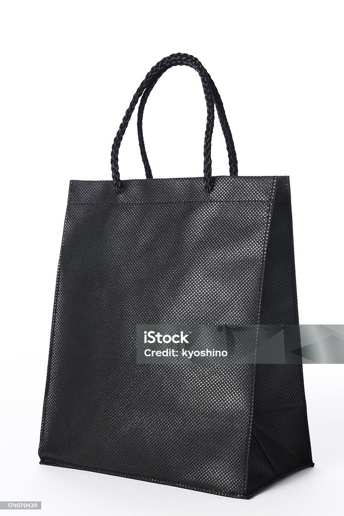 絶縁ショットのブランク、黒の白い背景の上のショッピングバッグ - 買い物袋のロイヤリティフリーストックフォト