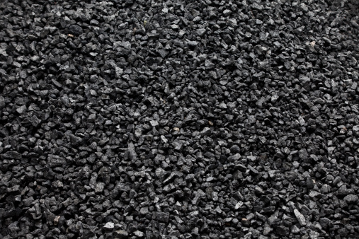 Close-up of black coal