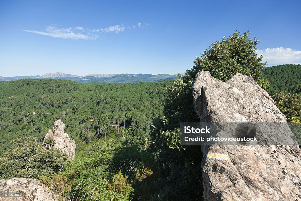Bela paisagem de montanha no interior da Córsega, França - Foto de stock de Córsega royalty-free