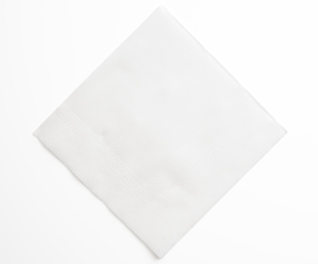 Aislado fotografía de servilleta de papel en blanco blanco sobre fondo blanco photo