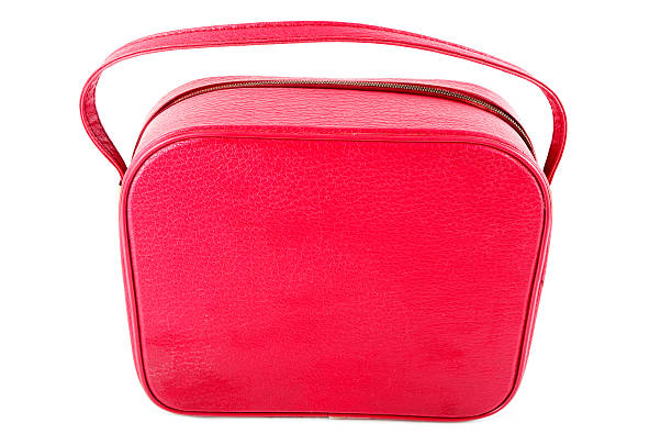 istock Vintage 1960s Red Vinyl Vanity Case Isolated On White 174071082