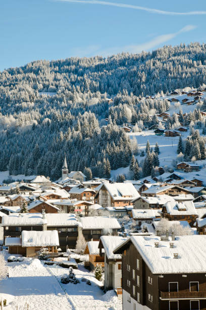 istock Snow covered alpine village 174071263