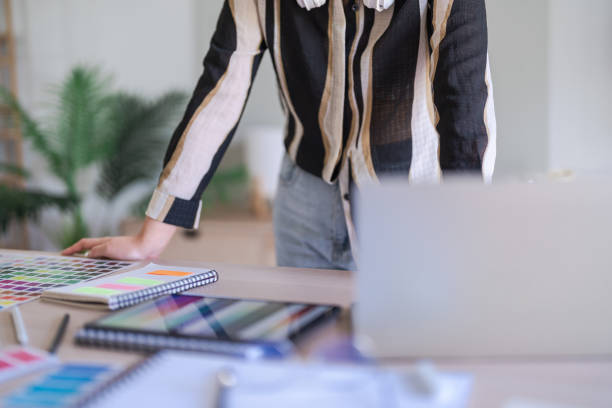 istock Graphic designer women typing data on laptop while working about graphic designing with technology 1740718233