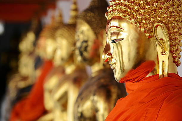 istock Thailand, Gold Buddha statue at Wat Pho temple close-up 174071873