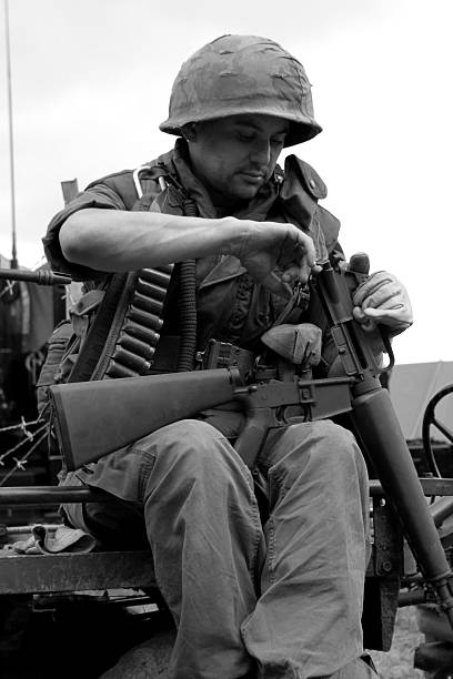 Vietnam Soldier. stock photo