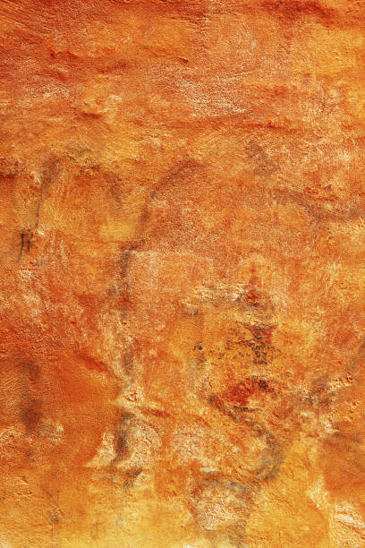 istock Old golden grunge wall texture 174073747