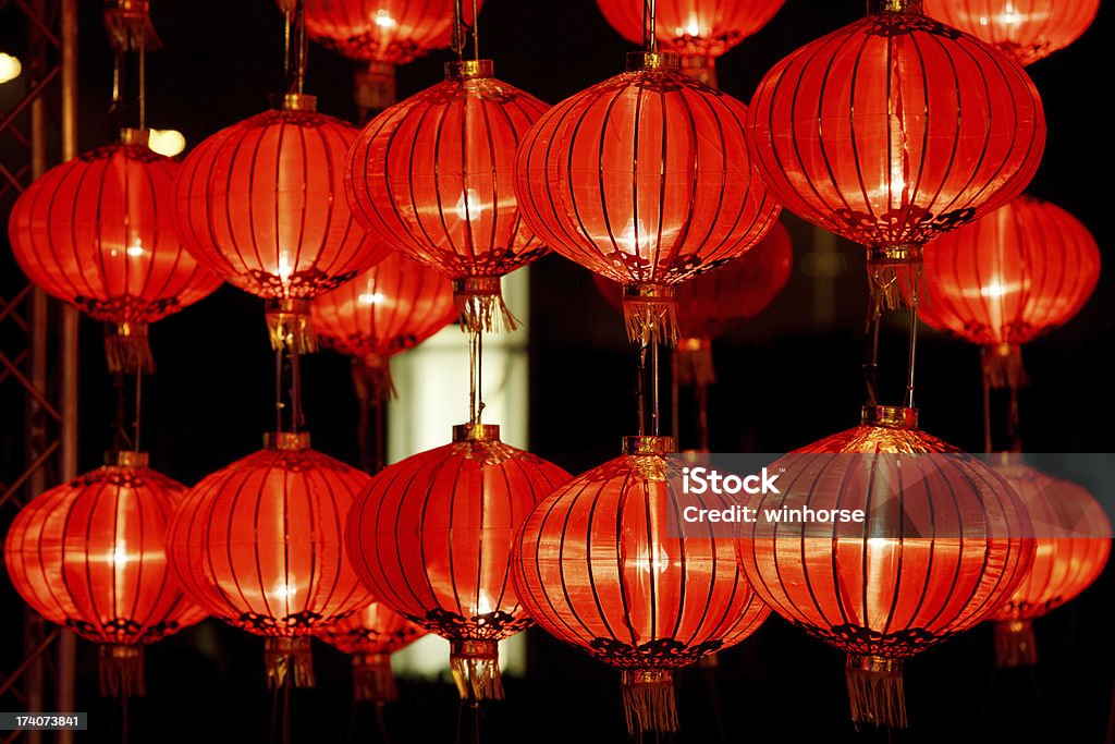 Rote Laternen für das Chinesische Neujahr - Lizenzfrei Laterne Stock-Foto