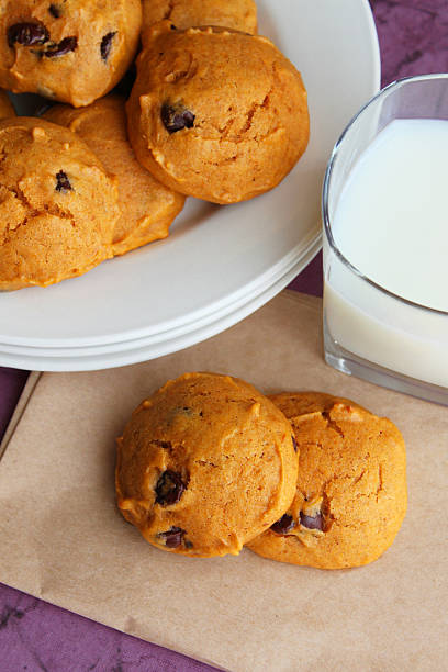 Soft Pumpkin Cookies stock photo